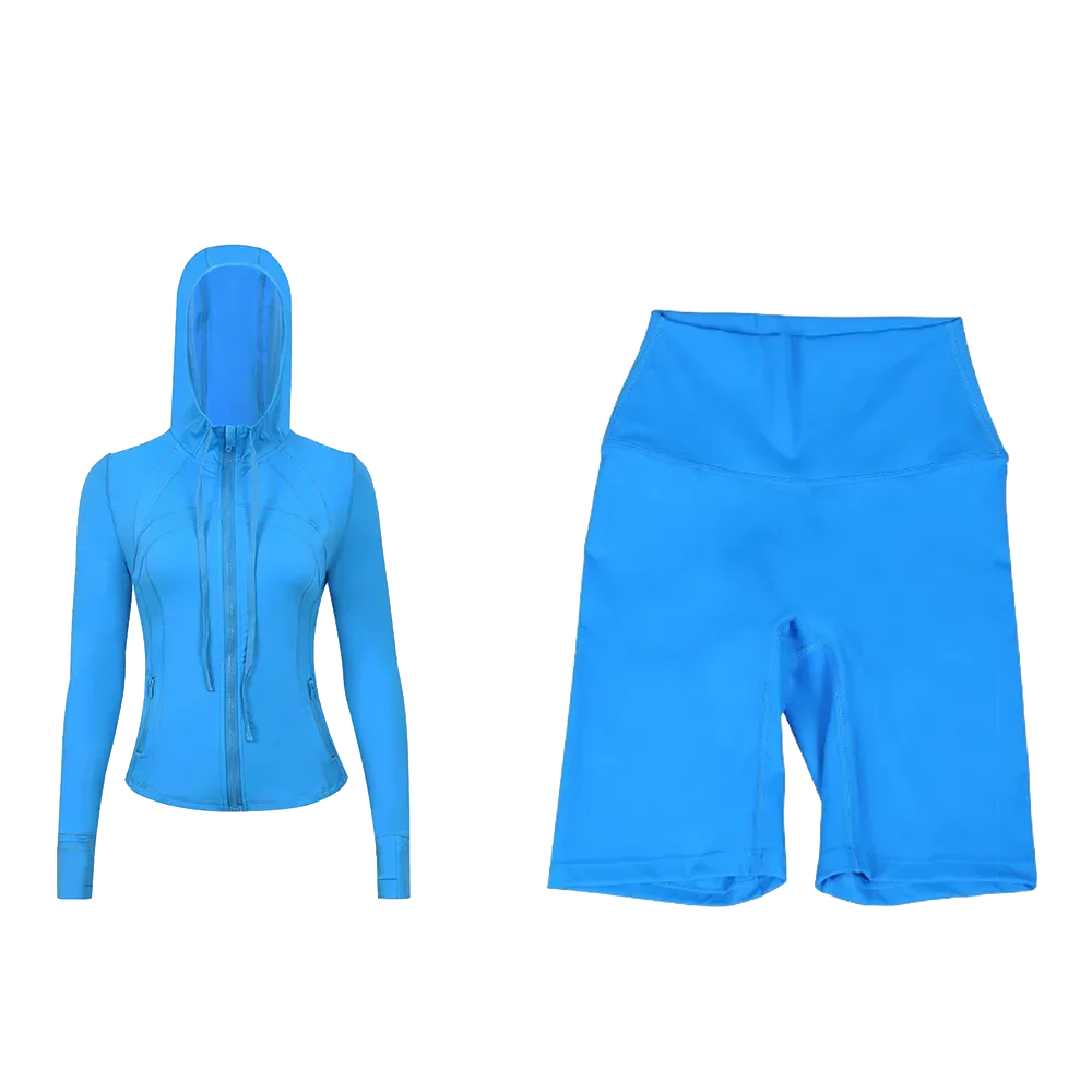 Athletic Lightweight Zipper Jacket & Lululemon Align™ Shorts