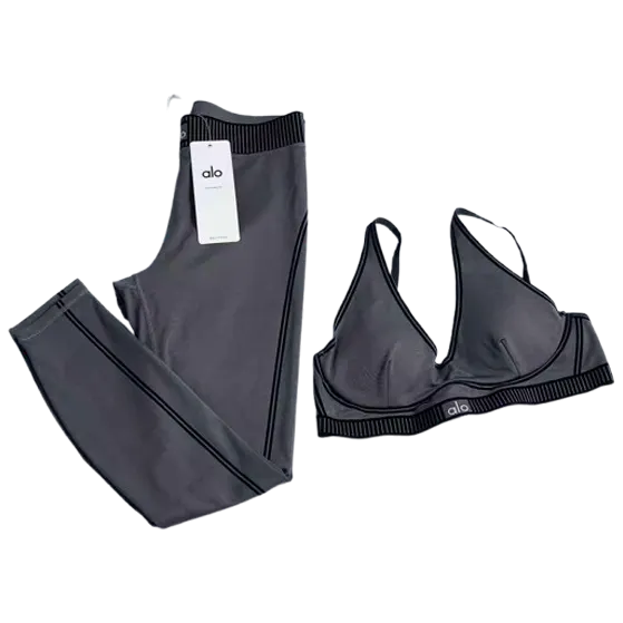 The ALO Two-Piece Set - Charcoal